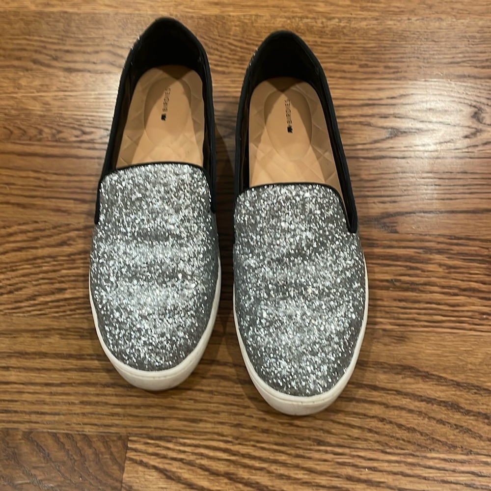 Birdies The Swift Slip On Sneaker Crushed Chrome Casual Comfort Classic Sz 10.5